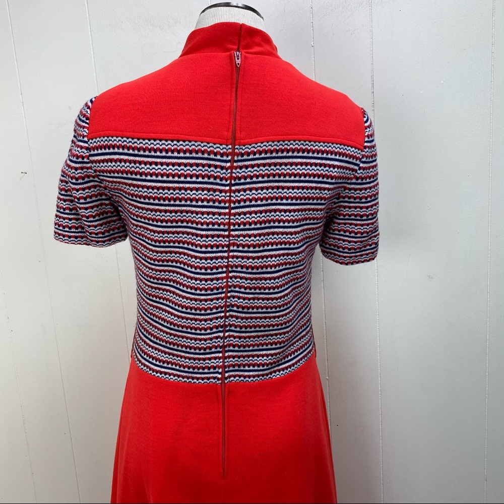 Vintage 60s Gare Wool Red 2-Piece Jacket & Dress - Picture 7 of 12